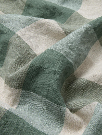Elm Green Emsworth Check Linen Blend Pillowcases (Pair)