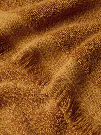Russet Yellow Fringe Edge Cotton Towels - alternate image