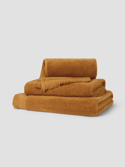 Russet Yellow Fringe Edge Cotton Towels