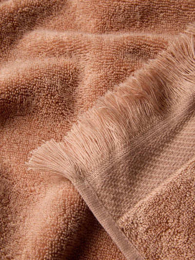 Sand Shell Fringe Edge Cotton Towels - alternate image