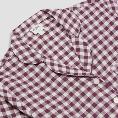 Berry Gingham Pyjama Shirt