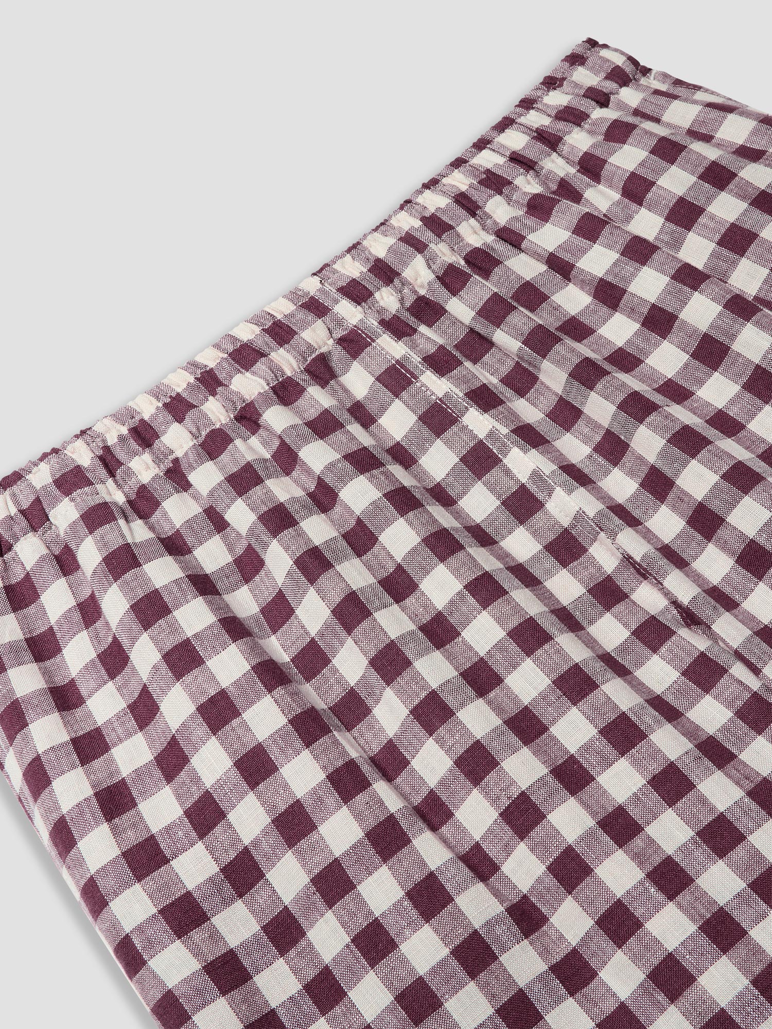 Men's Berry Gingham Pyjama Trousers