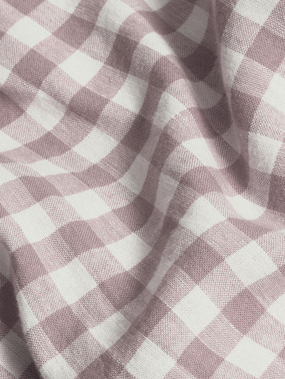 Elderberry Gingham Linen Blend Pillowcases (Pair)