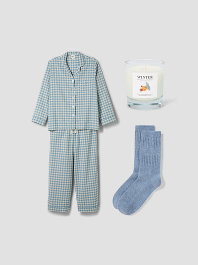 Luxury Cosiness: Warm Blue Lovely Linen PJ Bundle