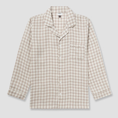 Men's Mushroom Gingham Pyjama Shirt - alternate image