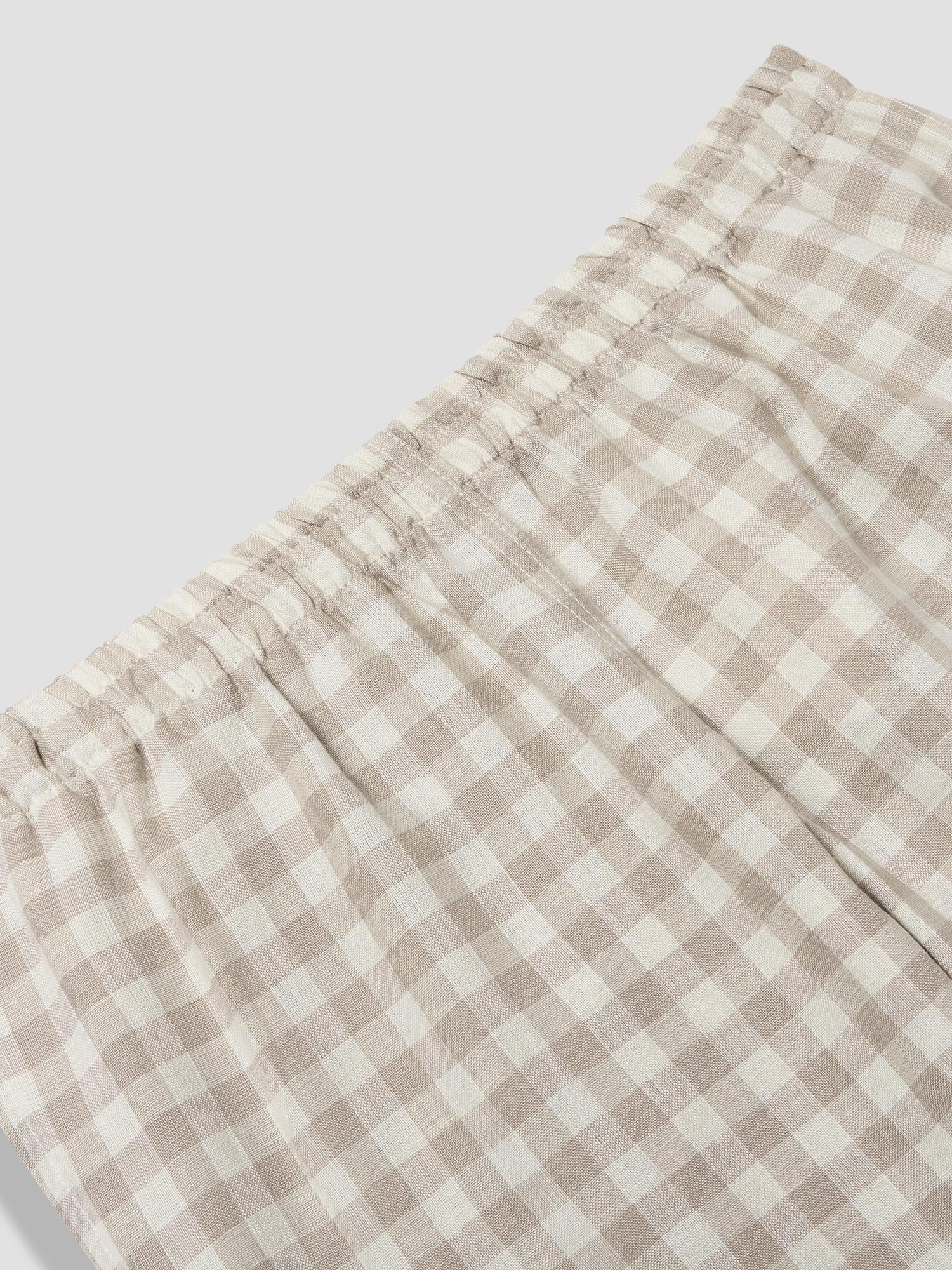 Men's Mushroom Gingham Pyjama Trousers