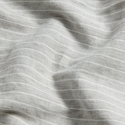 Grey Stripe Linen Blend Fabric Swatch