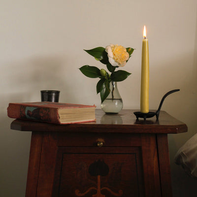 Goldenrod Beeswax Dining Candles Set of 2