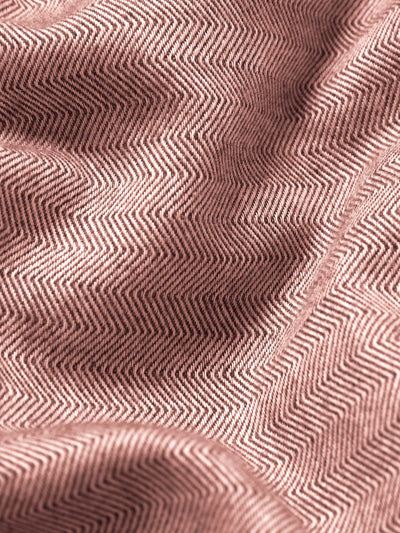 Auburn Red Herringbone Brushed Cotton Pillowcases (Pair)