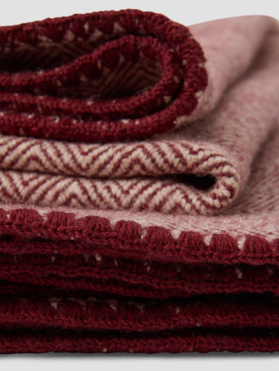 Rhubarb Herringbone Wool Blanket - alternate image