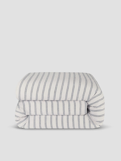 Ivory Kemptown Stripe 100% Linen Duvet Cover - alternate image