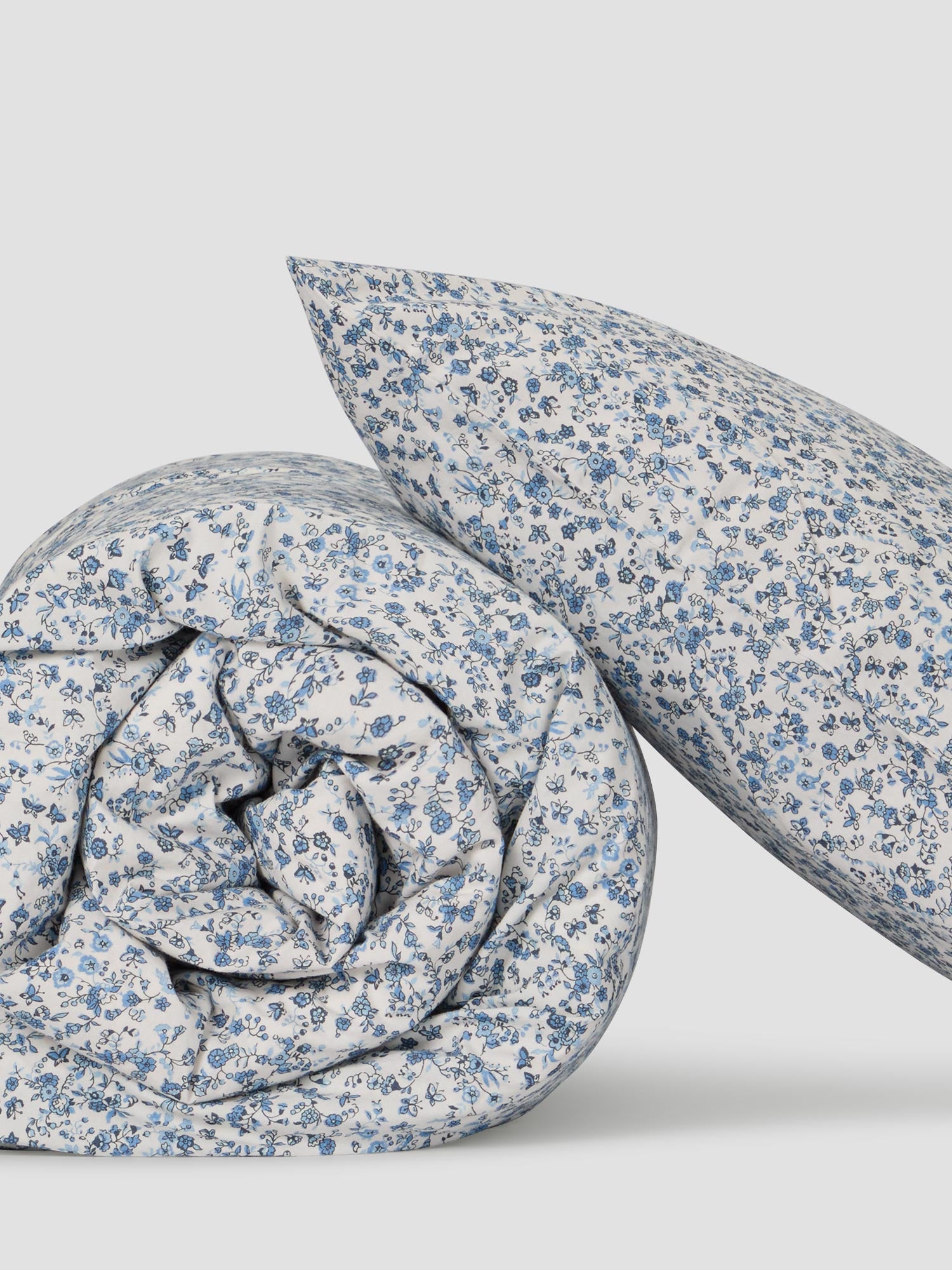 Blue Mini Meadow Kids Cotton Bedding Set