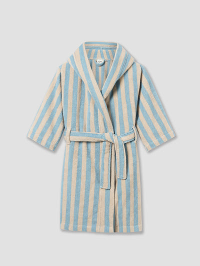 Coastal Blue Pembroke Stripe Kids Pembroke Stripe Cotton Robe