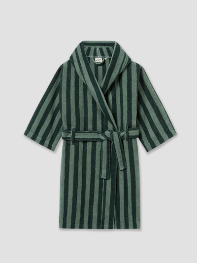 Pine Green Kids Pembroke Stripe Cotton Robe