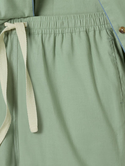 Sage Green Linen Blend Pyjama Trouser Set