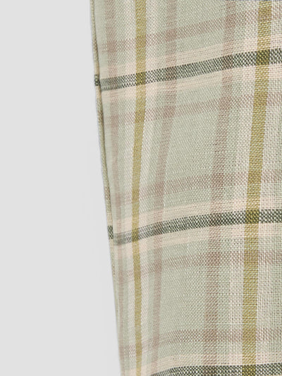 Laurel Green Check 100% Linen Tote Bag - alternate image