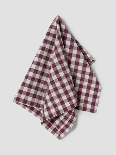 Berry Gingham Linen Blend Napkins Set of 4 - alternate image