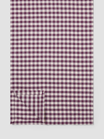Berry Gingham Linen Blend Table Runner