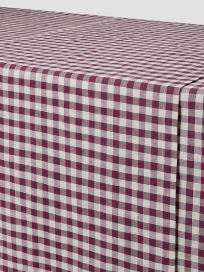 Berry Gingham Linen Blend Table Runner