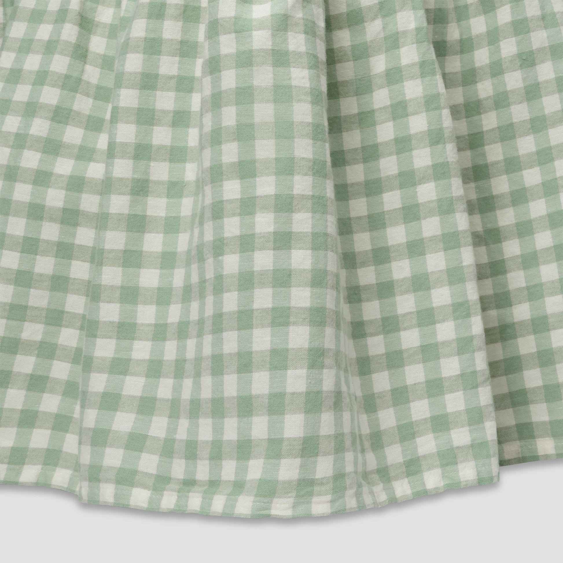 Sage Gingham Linen Blend Valance