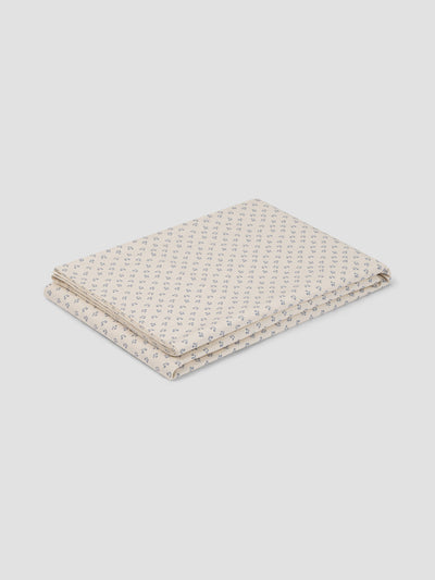 Cove Blue Martha Floral Cotton Flat Sheet - alternate image