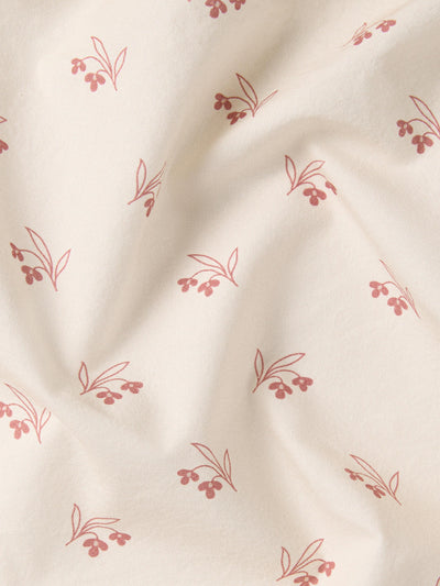 Dusty Pink Martha Floral Cotton Frill Pillowcases (Pair)