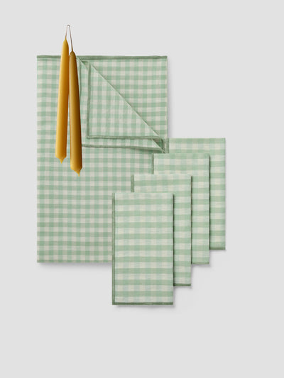 Sage Green Gingham The Ultimate Hosting Set: Small Bundle
