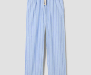 Men’s Pale Blue Favourite Shirt Stripe Cotton Trousers
