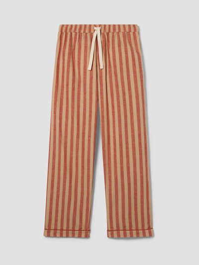Sandstone Red Men's Pembroke Stripe Linen Blend Trousers