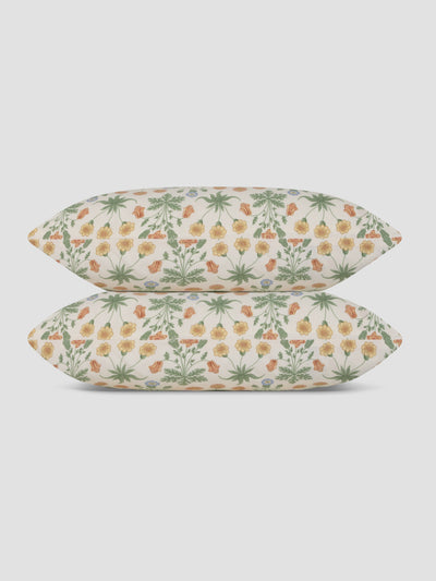 Sage & Mindful Cream Daisy Cotton Pillowcases (Pair) - alternate image