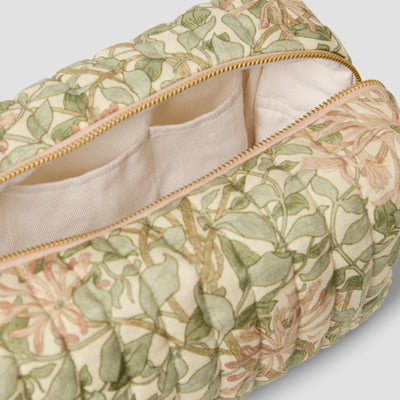 Soft Sage Honeysuckle 100% Linen Wash Bag