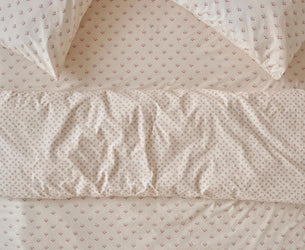 Dusty Pink Martha Floral Cotton Duvet Cover