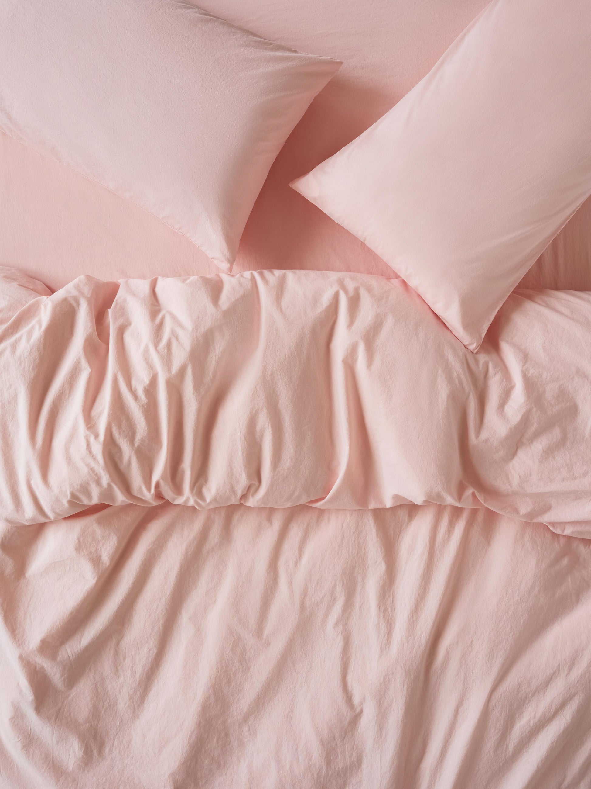 Poetic Pink Washed Cotton Percale Duvet Cover