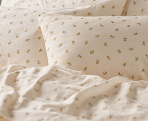 Honey Posy Bud Linen Blend Pillowcases (Pair)