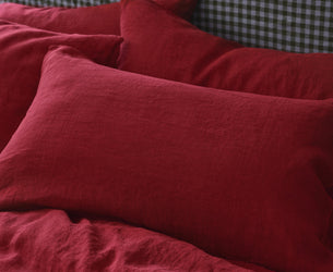 Rhubarb Linen Blend Pillowcase (Pair)