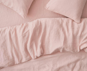 Rose Linen Blend Duvet Cover