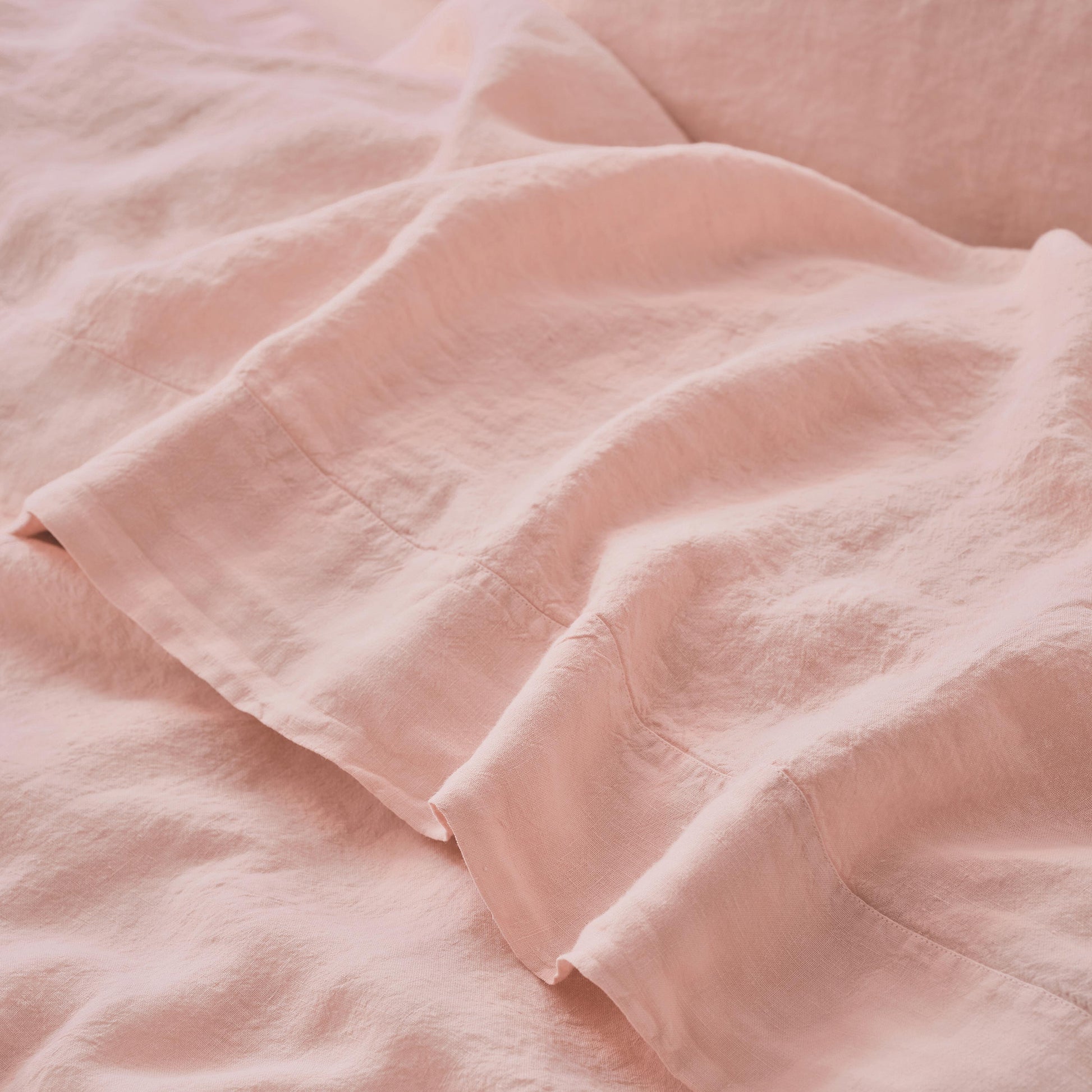Rose Linen Blend Flat Sheet