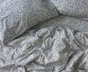 Blue Mini Meadow Cotton Duvet Cover