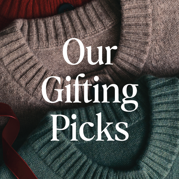 Cardigans with 'Our Gifting Picks' text on top