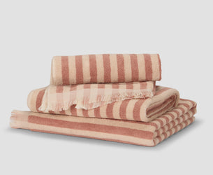 Sand Shell Pembroke Stripe Cotton Towels
