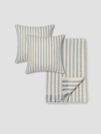 Coastal Blue Pembroke Stripe Home Bundle