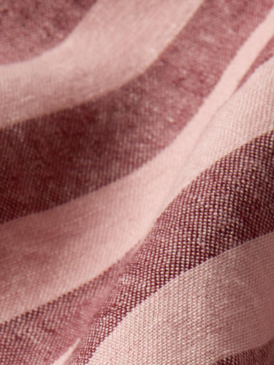 Rhubarb & Rose Pembroke Stripe Linen Blend Sheet Set - alternate image