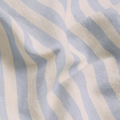 Coastal Blue Pembroke Stripe Linen Fabric Swatch
