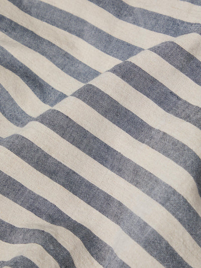 Atlantic Pembroke Stripe Linen Blend Fitted Sheet - alternate image