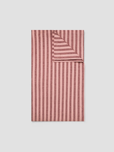 Rhubarb & Rose Pembroke Stripe Linen Blend Tablecloth - alternate image