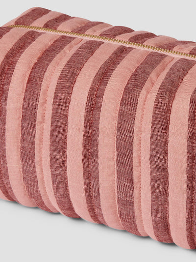 Rhubarb & Rose Pembroke Stripe Linen Blend Wash Bag