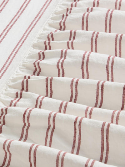 Rhubarb Kemptown Stripe Linen Blend Valance