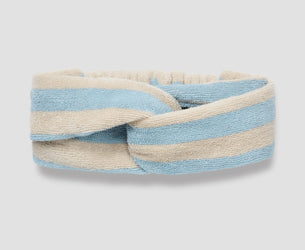Coastal Blue Pembroke Stripe Cotton Headband