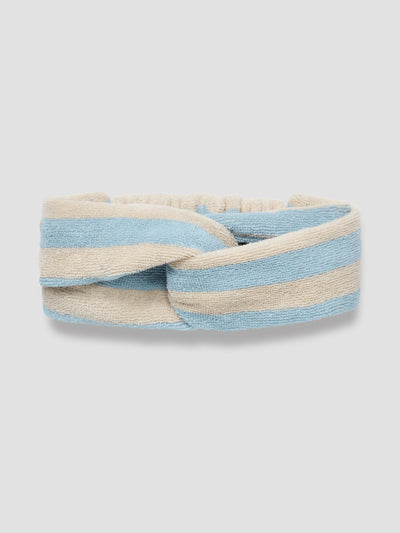 Coastal Blue Pembroke Stripe Cotton Headband