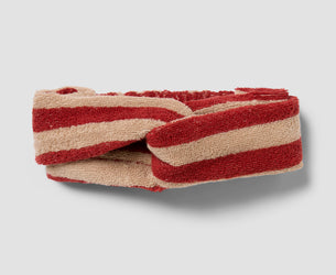Sandstone Red Pembroke Stripe Cotton Headband